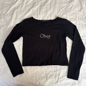 Obey Black Long Sleeve Tee